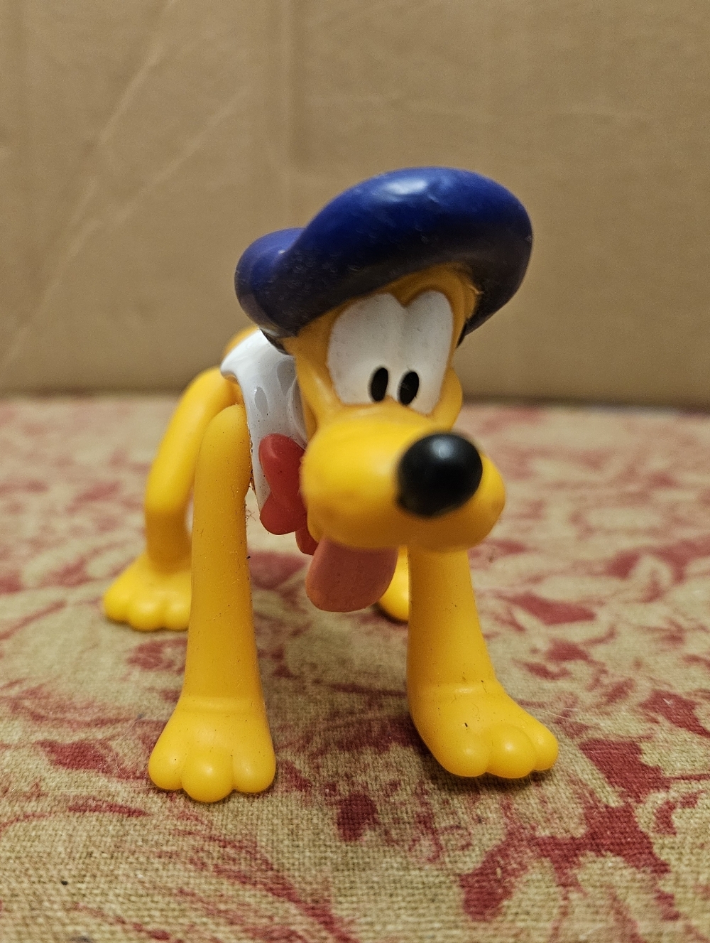 Pluto Figure Toy – Yellow Dog Figurine with Blue Hat